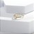 Anel Glam Gota Zircônias Incolor Banho de Ouro 18k - Imagem 1