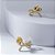 Brinco Pequeno Laço Zircônias Banho de Ouro 18k - Imagem 1