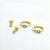 Duo Argola Gota Incolor e Ponto luz Banho de Ouro 18k - Imagem 1