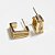 Argola Quadrada Linha Zircônia Incolor Banho de Ouro 18k - Imagem 1
