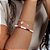 Pulseira Infantil Flor Esmaltada Pink Banho de Ouro 18k - Imagem 2