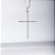 Colar Crucifixo Incolor Grande Banho de Ródio Branco - Imagem 2