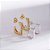 Duo de Argolas Banho de Ouro 18k com Zircônias e Ródio Branco - Imagem 1