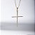Colar Crucifixo Incolor Grande Banho de Ouro 18k - Imagem 4
