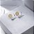 Brinco Ear Jacket Círculo Meia Lua Banho de Ouro 18k e Ródio Branco - Imagem 1