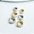 Duo de Argolas Pequenas com Zircônias Banho de Ouro 18k - Imagem 3