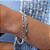Pulseira Medalhas Flat Banho Ródio Branco - Imagem 2