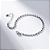 Pulseira Medalhas Flat Banho Ródio Branco - Imagem 1