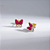 Brinco Infantil de Borboleta Esmaltada Pink Banho de Ouro 18k - Imagem 1