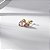 Brinco Gota Pequena Rosa Claro Fusion Banho de Ouro 18k - Imagem 2