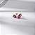 Brinco Gota Pequena Pink Fusion Banho de Ouro 18k - Imagem 1