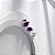 Brinco Gota Pequena Roxo Fusion Banho de Ródio Branco - Imagem 2