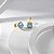 Brinco Redondo Médio Azul Fusion Banho de Ouro 18k - Imagem 2