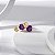 Brinco Redondo Médio Roxo Fusion Banho de Ouro 18k - Imagem 1