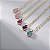 Colar Gota Rosa Claro Fusion Banho de Ouro 18k - Imagem 3