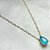 Colar Gota Azul Fusion Banho de Ouro 18k - Imagem 1