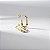 Argola Textura Detalhes Zircônias Banho de Ouro 18k - Imagem 1