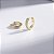 Argola Zircônias Incolor Banho de Ouro 18K - Imagem 1