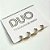 Duo Argolas Zircônias Incolor Banho de Ouro 18k - Imagem 2