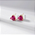 Brinco Coração Pequeno Pink Fusion Banho de Ouro 18k - Imagem 1
