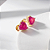 Brinco Coração Médio Pink Fusion Banho de Ouro 18k - Imagem 2