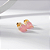 Brinco Coração Médio Rosa Claro Fusion Banho de Ouro 18k - Imagem 1