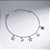 Pulseira Penduricalhos Estrelas e  Pontos Luz Banho de Ródio Branco - Imagem 1