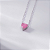 Colar Coração Rosa Fusion Banho de Ródio Branco - Imagem 2