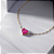 Colar Coração Pink Fusion Banho de Ouro 18k - Imagem 2