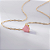 Colar Coração Rosa Claro Fusion Banho de Ouro 18k - Imagem 1