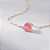 Colar Coração Rosa Fusion Banho de Ouro 18k - Imagem 1