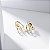 Brinco Ear Hook Linhas Zircônia Incolor Banho de Ouro 18k - Imagem 1