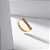 Anel Quadrado Zircônia Incolor Banho de Ouro 18k - Imagem 1