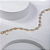 Pulseira Infantil Corações e Círculos Ponto de Luz Banho de Ouro 18k - Imagem 4