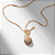 Colar Chave e Cadeado Cravejado Incolor Banho de Ouro 18k - Imagem 1