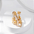 Brinco Elos Entrelaçados Zircônia Incolor Banho de Ouro 18k - Imagem 3
