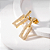 Brinco Retangular Cravejado Incolor Banho de Ouro 18k - Imagem 4