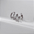 Duo Brinco Argola Cravejada Seta Incolor Banho de Ródio Branco - Imagem 3
