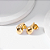 Brinco Gota Curva Pequena Banho de Ouro 18k - Imagem 1