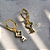 Brinco Argola VQzinha Chave zircônias Coloridas Banho de Ouro 18k - Imagem 1