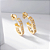 Argola Oval Zircônia Incolor Detalhes - Imagem 3