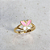 Anel Infantil Borboleta Rosa e Branco Banho de Ouro 18k - Imagem 3