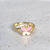 Anel Infantil Borboleta Rosa e Branco Banho de Ouro 18k - Imagem 5