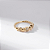 Anel Esferas Lisas Detalhes Zircônia Incolor Banho de Ouro 18k - Imagem 3