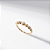Anel Esferas Lisas Detalhes Zircônia Incolor Banho de Ouro 18k - Imagem 1