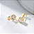 Brinco Ponto de Luz Zircônia Incolor Banho de Ouro 18k - Imagem 3