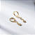 Brinco Infantil VQzinha Pérolas Flor Banho de Ouro 18K - Imagem 3