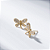 Brinco Libélula Zircônia Incolor Banho de Ouro 18K - Imagem 2