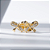 Brinco Laço Cravejado Zircônia Incolor Banho de Ouro 18k - Imagem 1