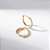 Argola Fina Cravejada Zircônia Incolor Banho de Ouro 18k - Imagem 2